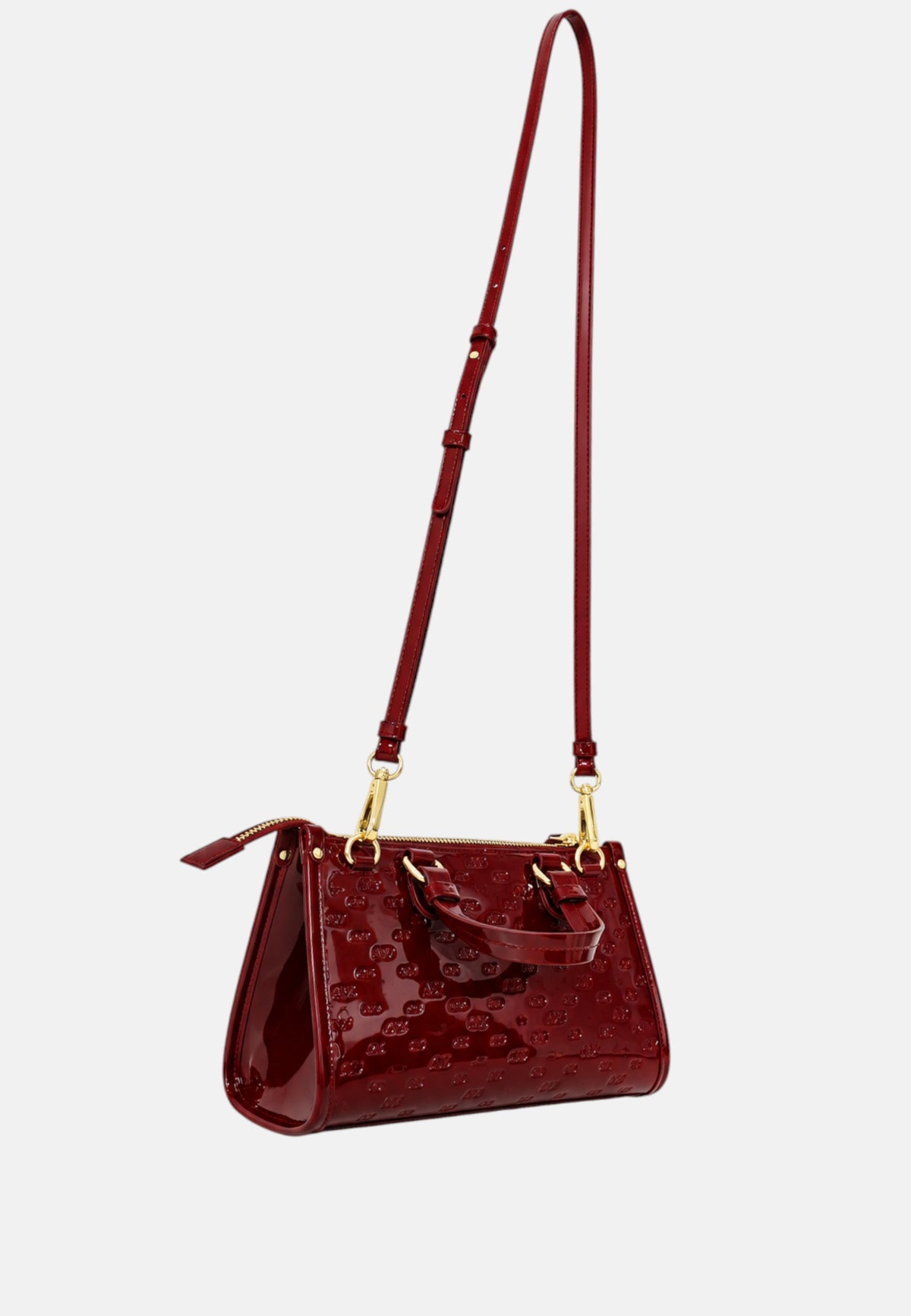 Armani Exchange Borsa a Mano in vernice con logo in rilievo Opera