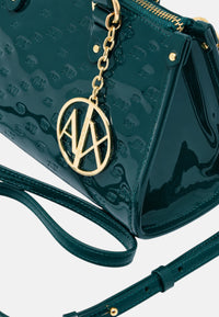Armani Exchange Borsa a Mano in vernice con logo in rilievo Mystery