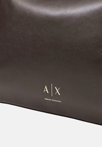 Borsa shopping scamosciata con profili effetto shearling Donna Armani Exchange Antagonist