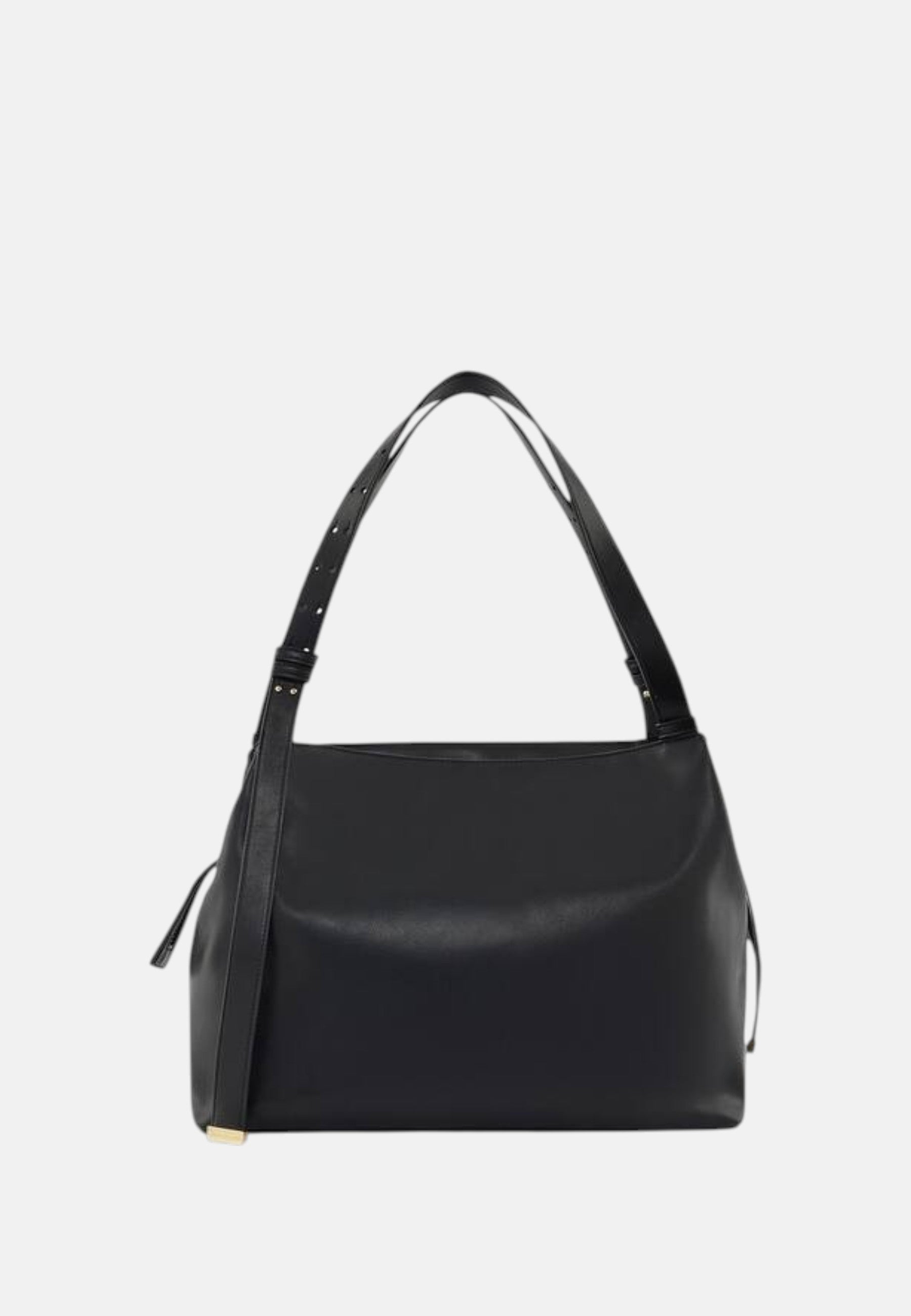 Borsa shopping scamosciata con profili effetto shearling Donna Armani Exchange Black