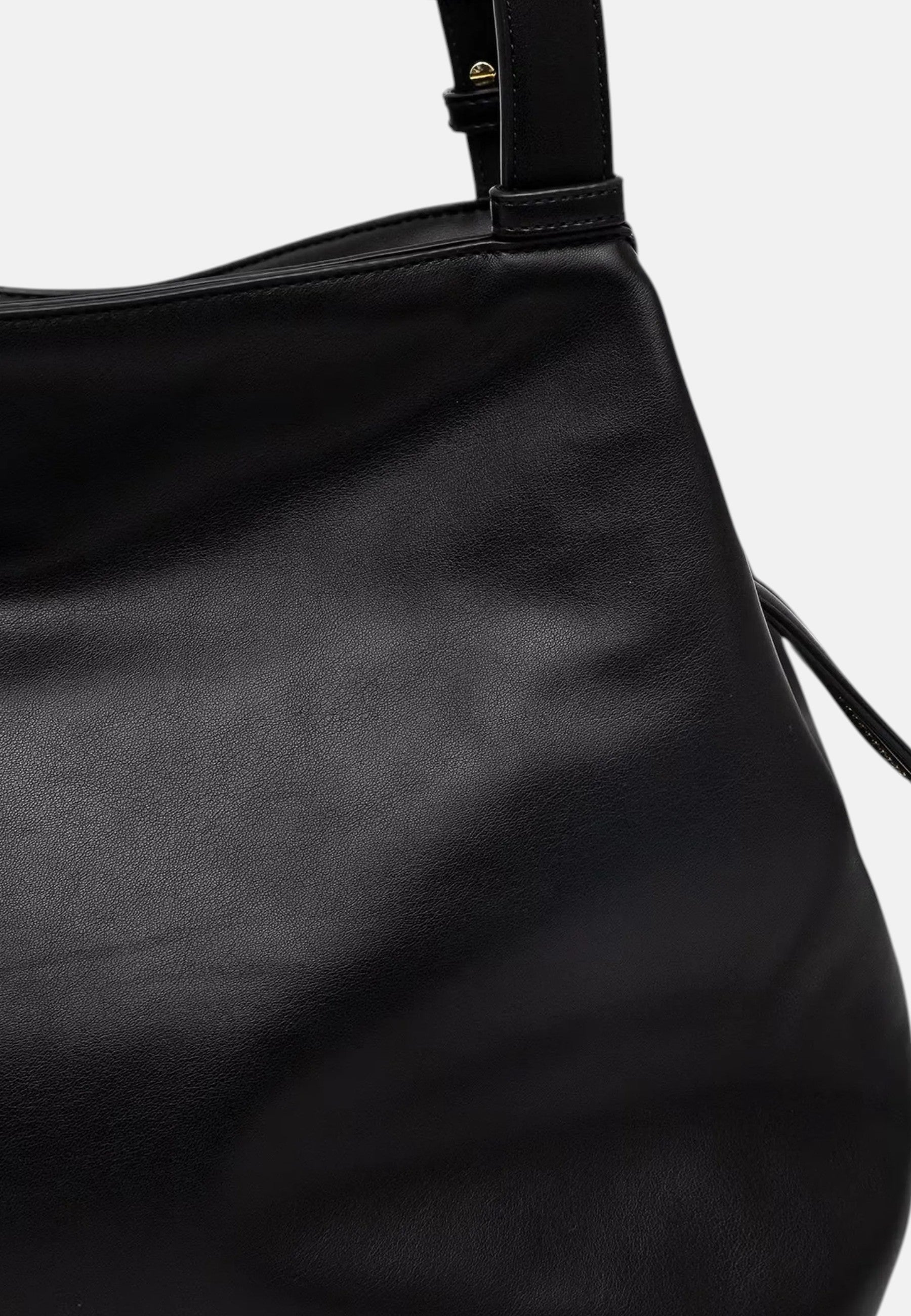 Borsa shopping scamosciata con profili effetto shearling Donna Armani Exchange Black