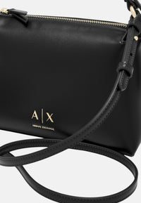 Borsa a spalla con tracolla regolabile e logo Donna Armani Exchange Black