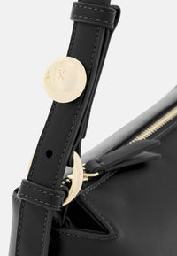 Borsa a spalla con tracolla regolabile e logo Donna Armani Exchange Black