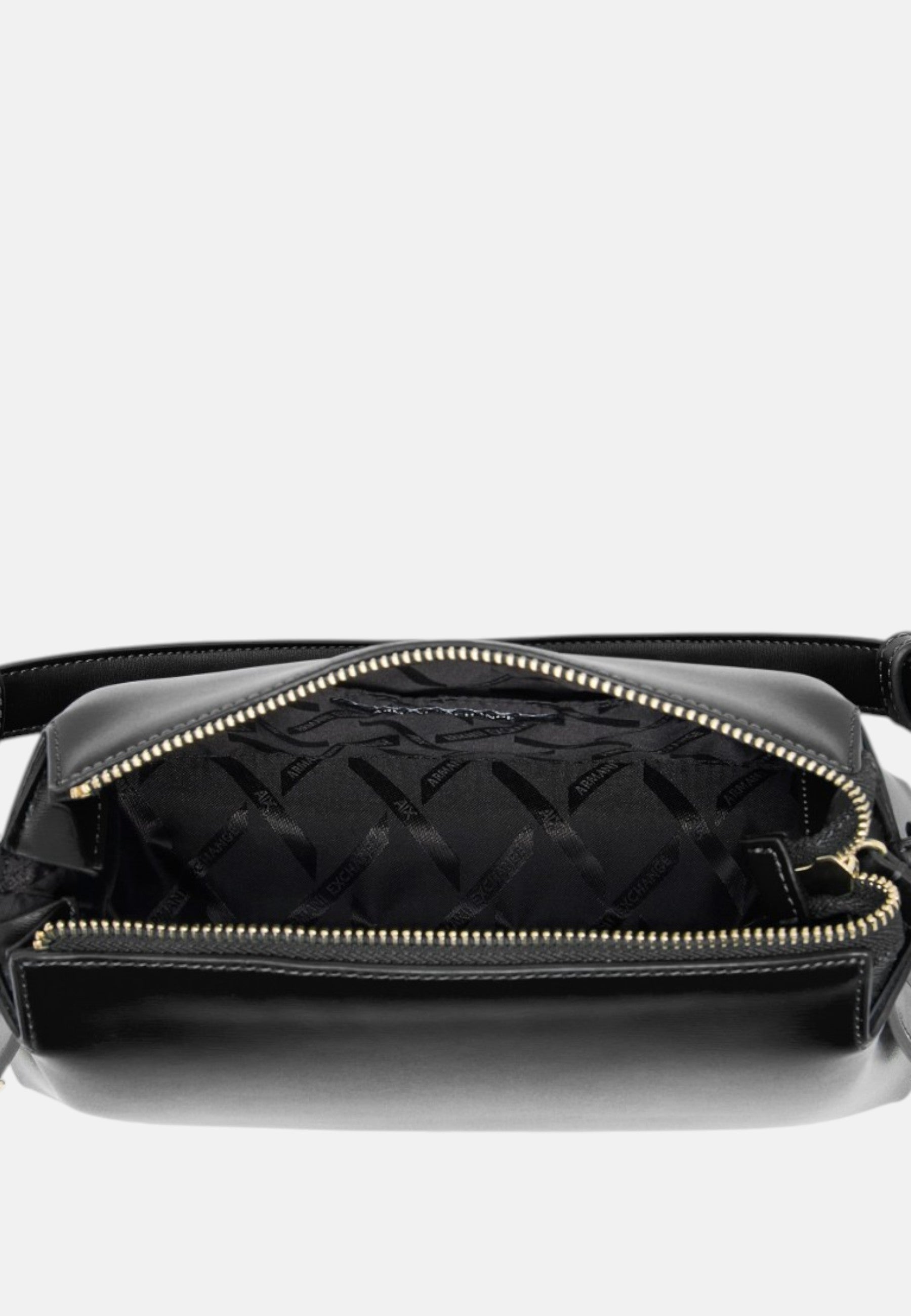 Borsa a spalla con tracolla regolabile e logo Donna Armani Exchange Black
