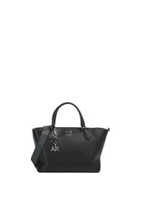 Shopping bag con charm e tracolla rimovibile Donna Armani Exchange Black