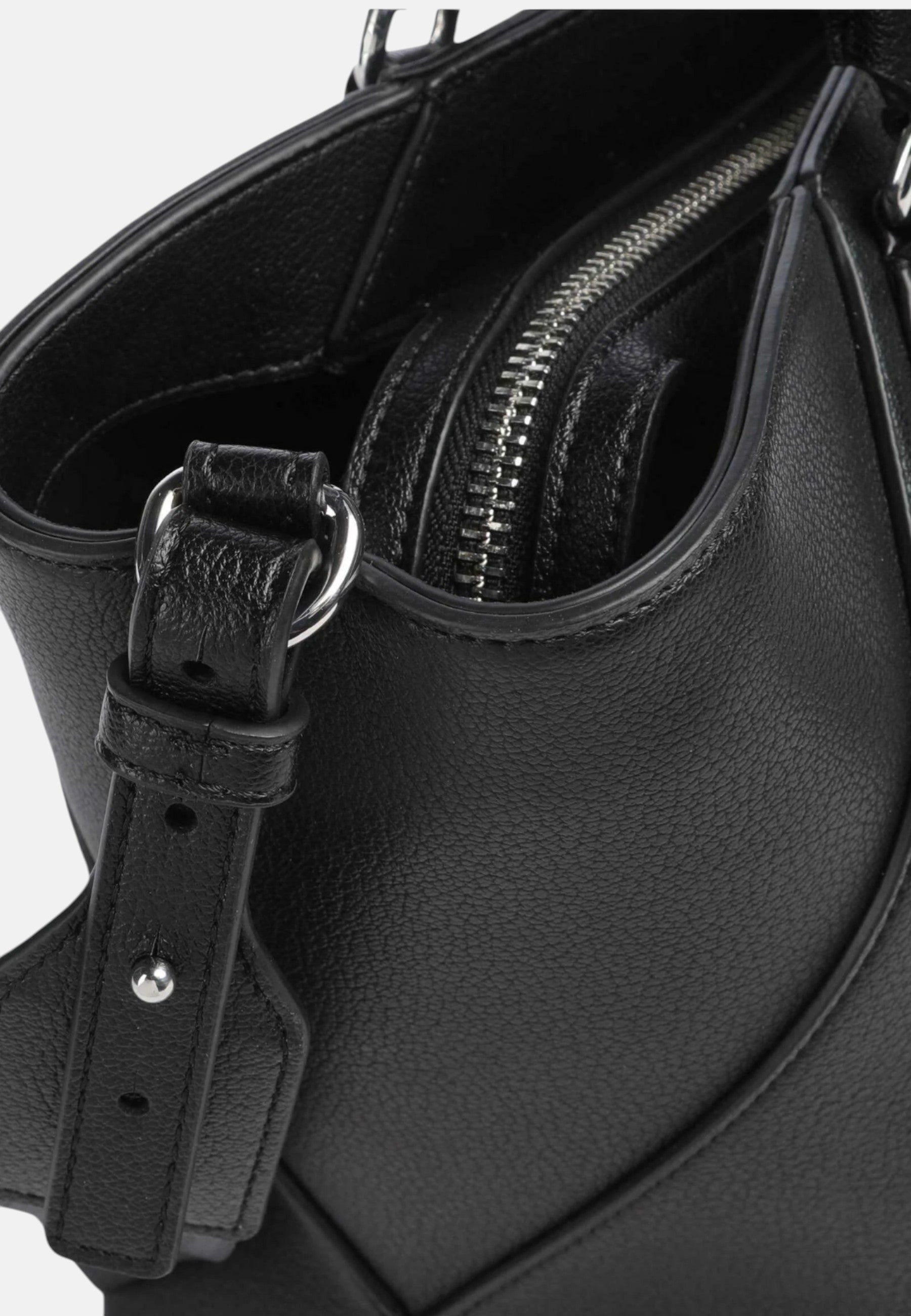 Shopping bag con charm e tracolla rimovibile Donna Armani Exchange Black