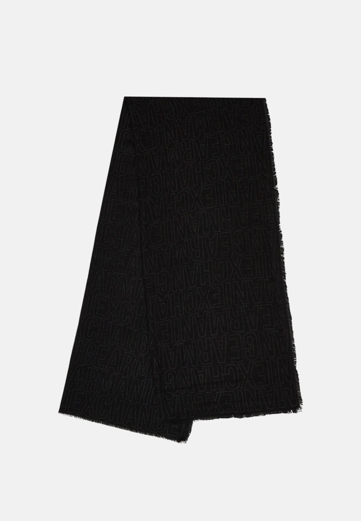 Sciarpa da uomo con misto Cotone Armani Exchange Black Logo