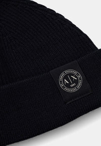 Cappello Beanie Uomo Armani Exchange in Lana e Cotone Deep Navy