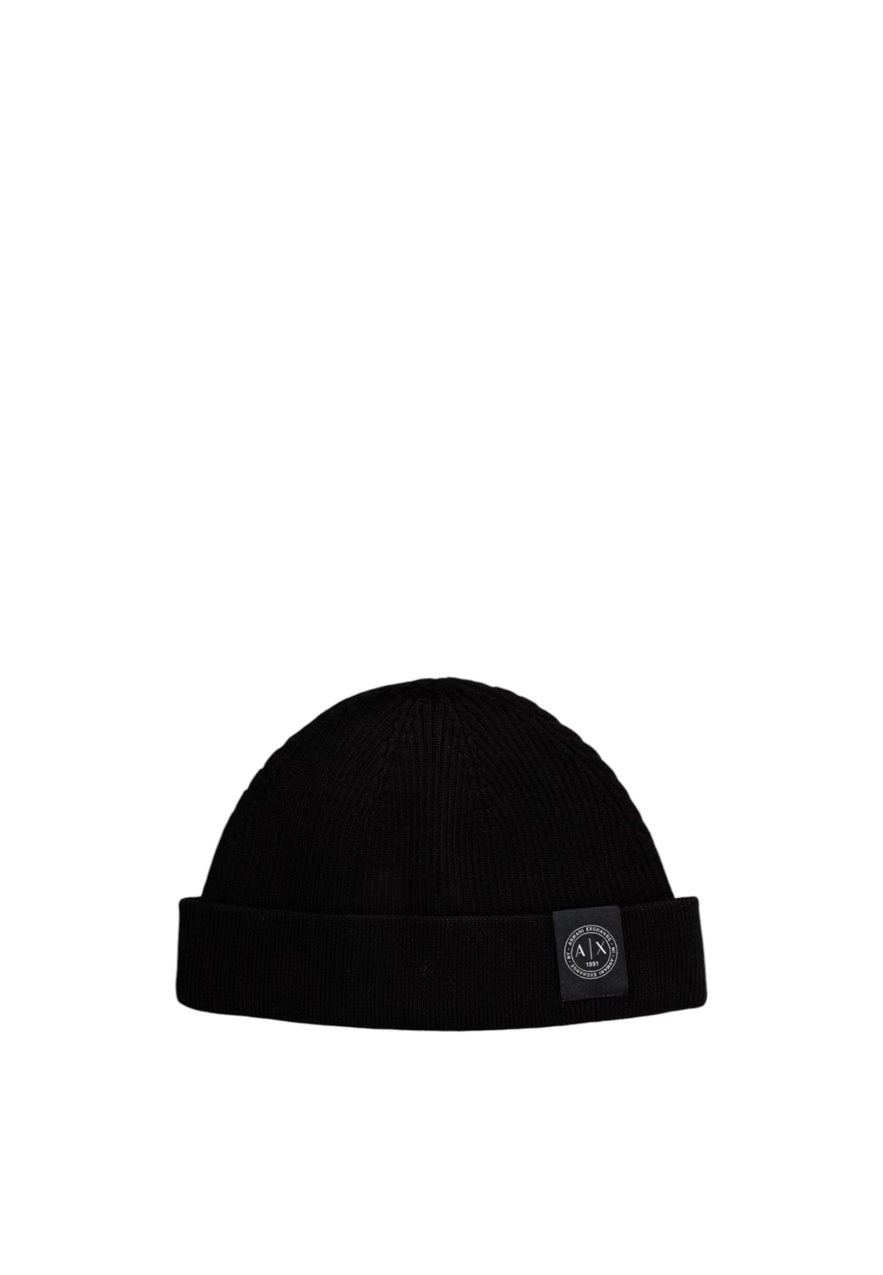 Cappello Beanie Uomo Armani Exchange in Lana e Cotone Black