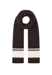 Sciarpa in misto lana a costine con banda a contrasto Armani EXchange Licorice/vintage Off