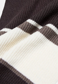 Sciarpa in misto lana a costine con banda a contrasto Armani EXchange Licorice/vintage Off