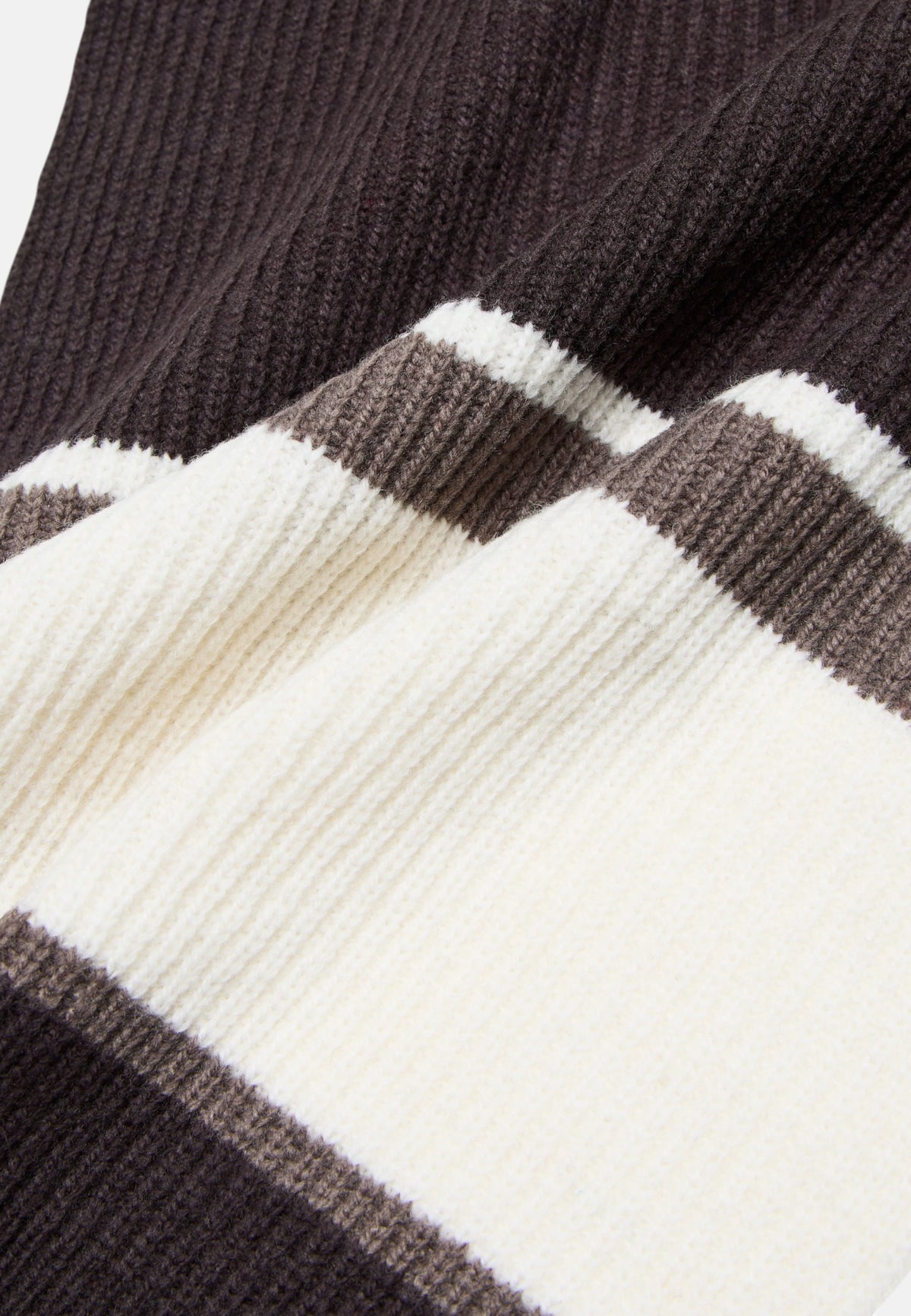 Sciarpa in misto lana a costine con banda a contrasto Armani EXchange Licorice/vintage Off