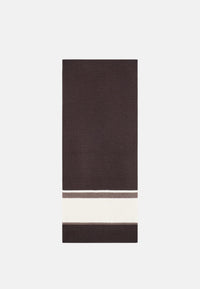 Sciarpa in misto lana a costine con banda a contrasto Armani EXchange Licorice/vintage Off