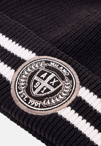 Cappello Beanie Uomo Armani Exchange in Lana e Cotone Licorice/vintage Off