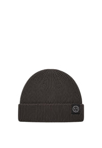 Berretto lavorato a maglia in misto lana vergine e cotone Armani Exchange Licorice