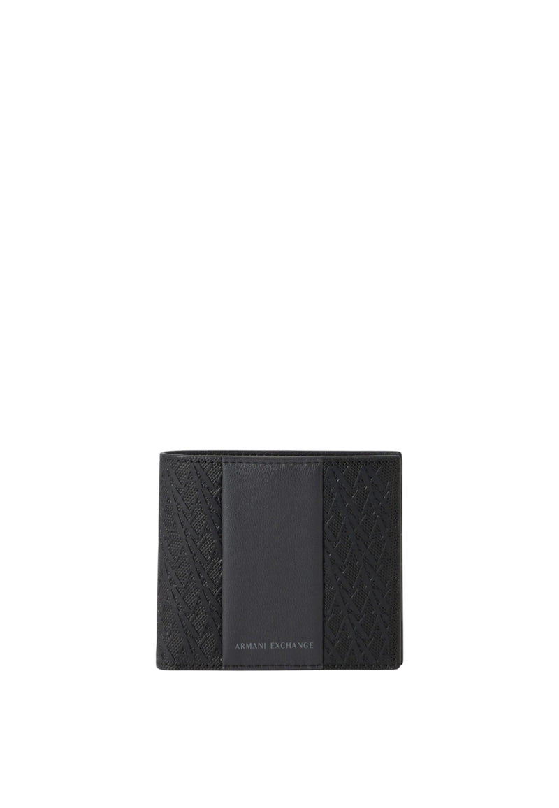 Armani Exchange Portafoglio Uomo Black/forged Iron
