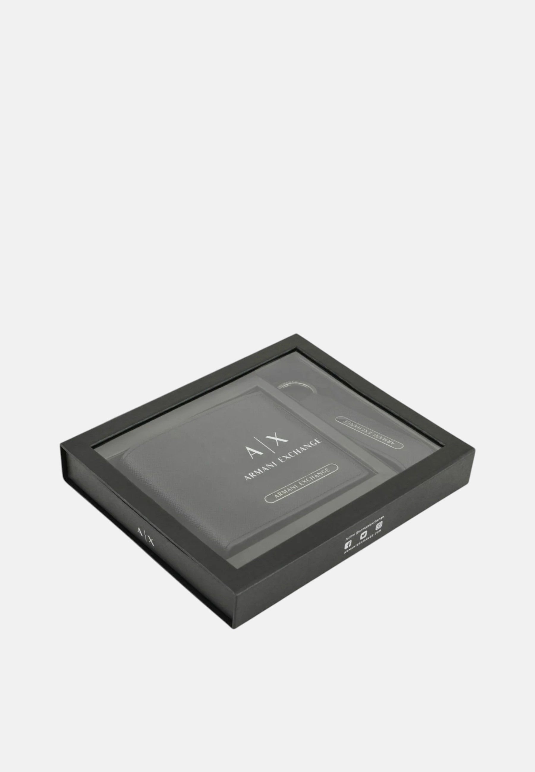 Set Regalo portafoglio e portachiavi Uomo Armani Exchange Black