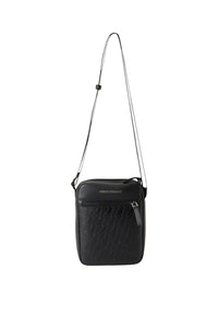 Borsello reporter con tracolla regolabile e logo in metallo  Armani Exchange Black