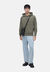Borsello reporter con tracolla regolabile e logo in metallo  Armani Exchange Black