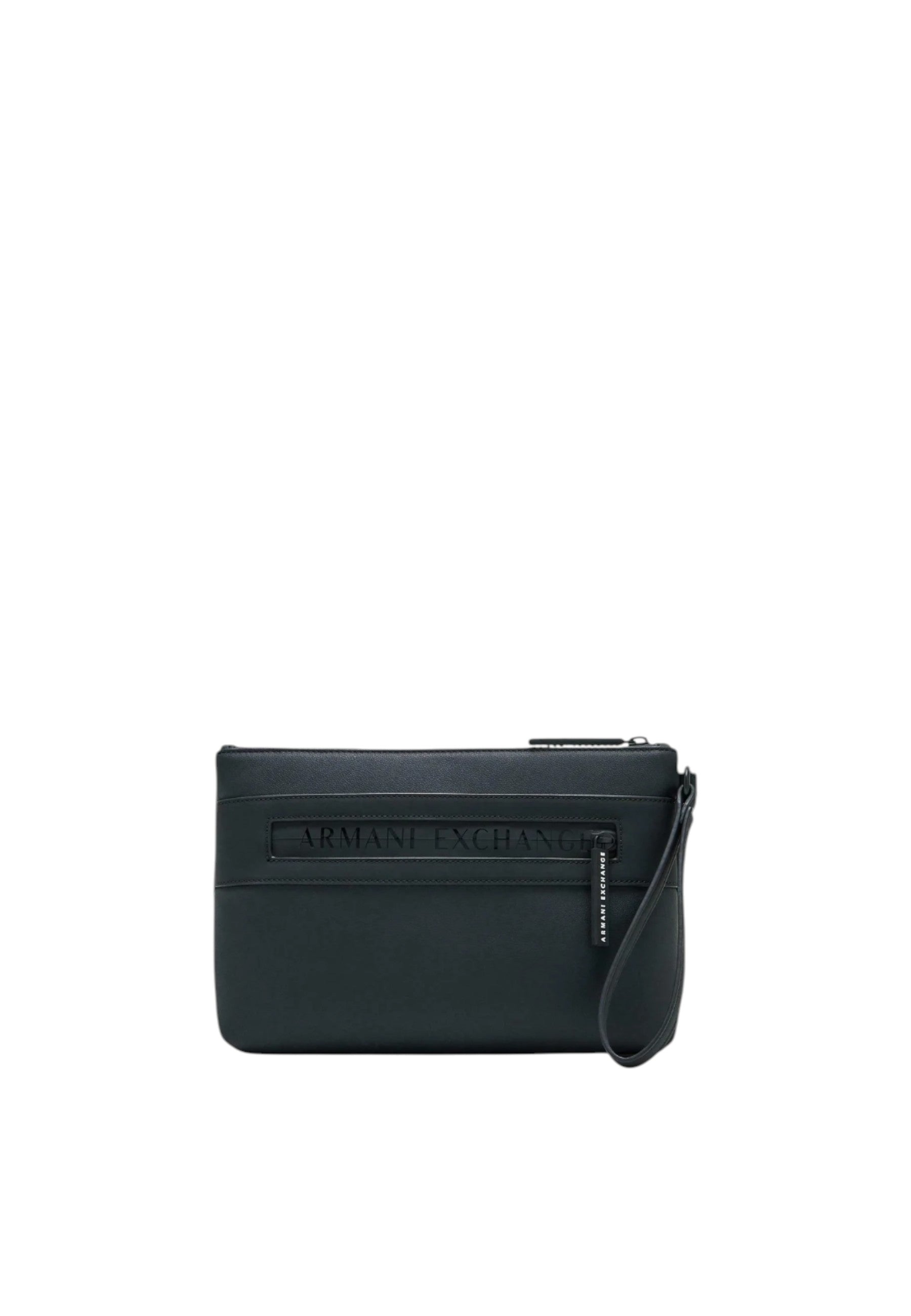 Angel Pouch pochette in tessuto spalmato minimalista Armani Exchange Black / Black