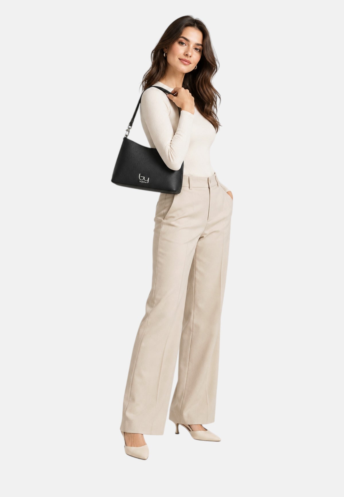 Borsa a Tracolla Donna Ecopelle Byblos Black