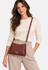 Borsa a Tracolla Donna Ecopelle Byblos Chestnut