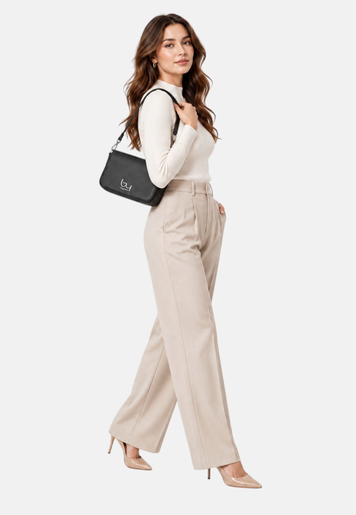 Borsa a Tracolla Donna Ecopelle Byblos Black