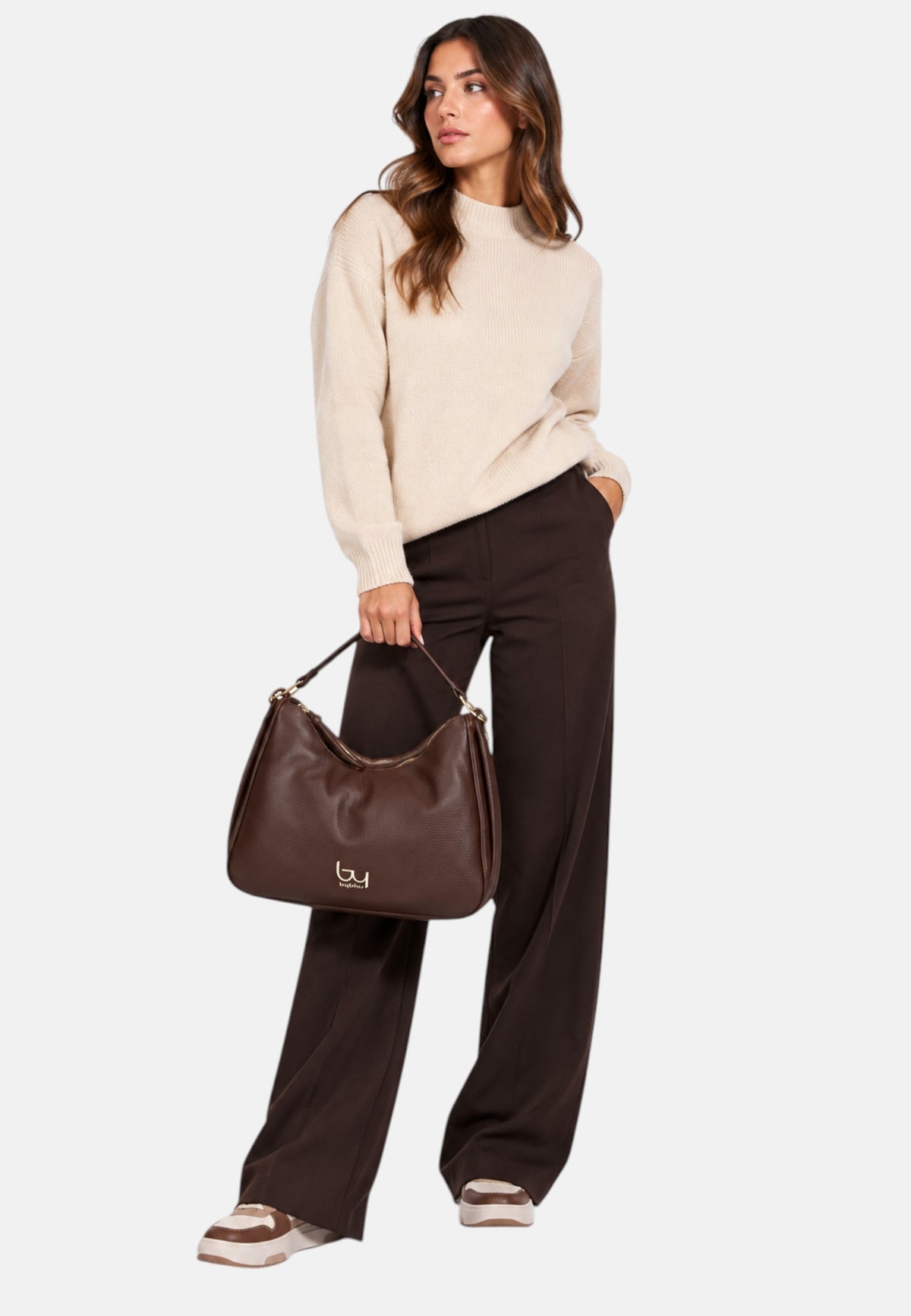Borsa a Tracolla da donna Iconique Byblos Chocolate