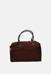 Borsa a Mano in Tessuto Scamosciato Byblos Chocolate