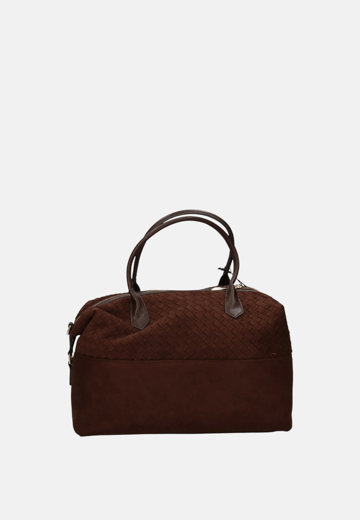 Borsa a Mano in Tessuto Scamosciato Byblos Chocolate