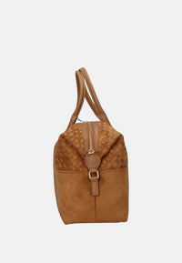 Borsa a Mano in Tessuto Scamosciato Byblos Camel