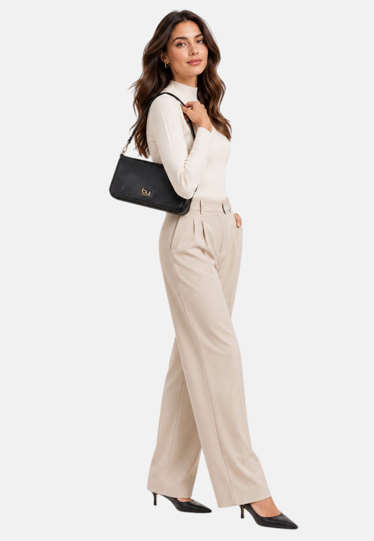 Borsa a Tracolla da Donna Ecopelle Byblos Black