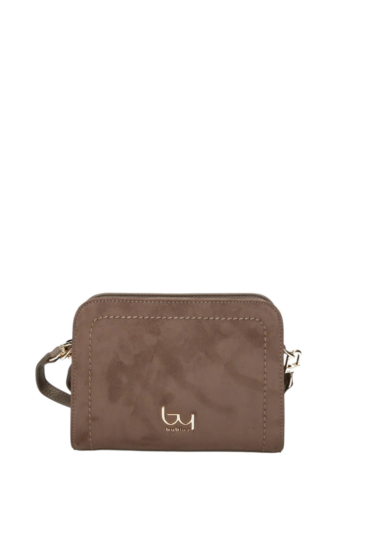 Borsa a Tracolla in Tessuto Scamosciato Byblos Taupe