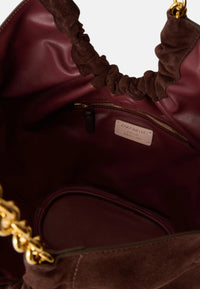 Borsa da Donna tote in pelle scamosciata resistente Smash Coccinelle Brunette
