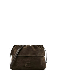 Coccinelle Borsa da donna a tracolla con logo. Fango