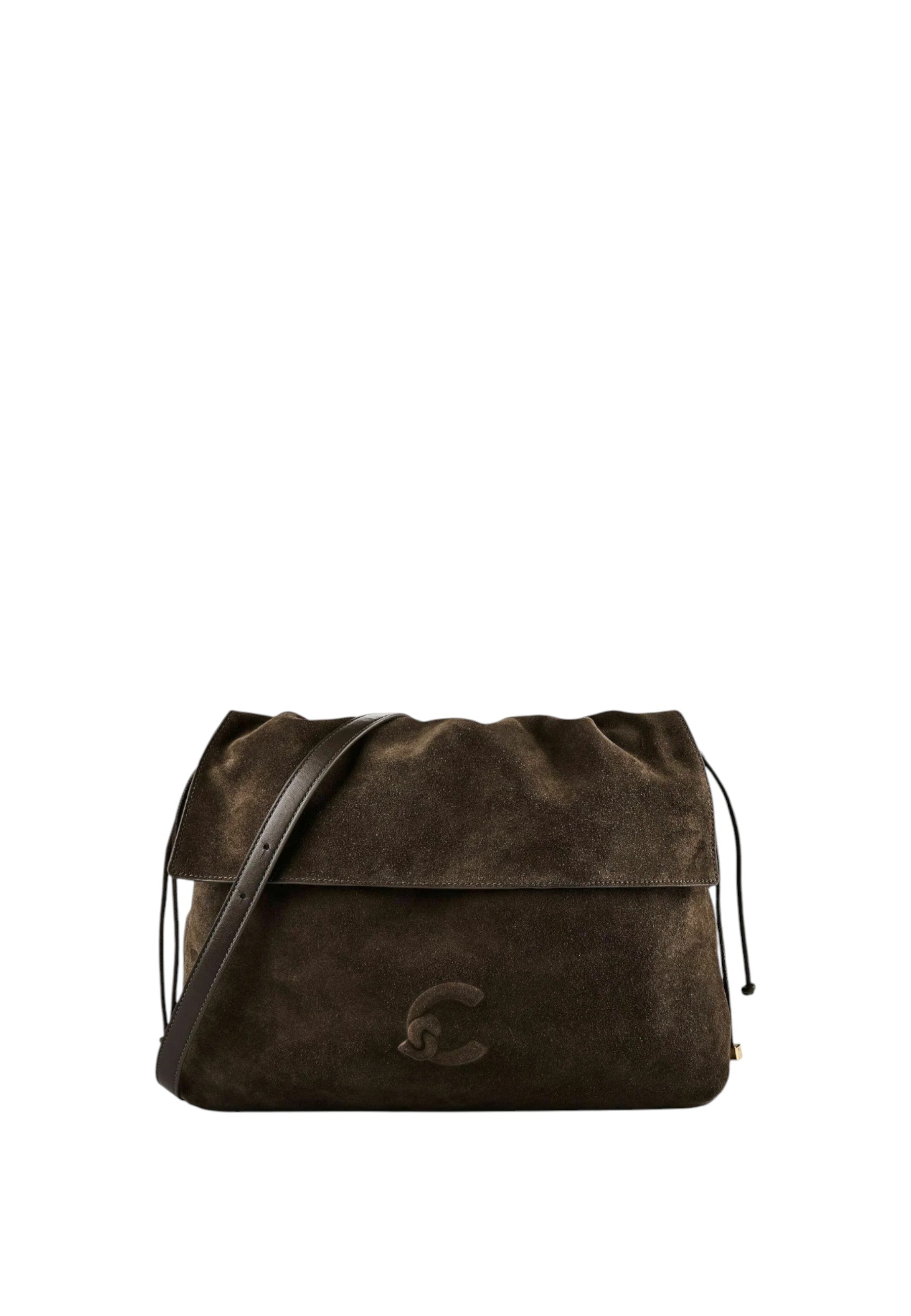 Coccinelle Borsa da donna a tracolla con logo. Fango