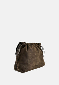 Coccinelle Borsa da donna a tracolla con logo. Fango
