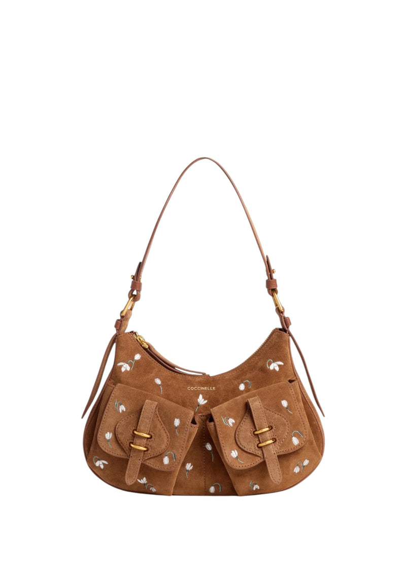 Borsa a Spalla Coccinelle Mavery Pocket medium Cognac