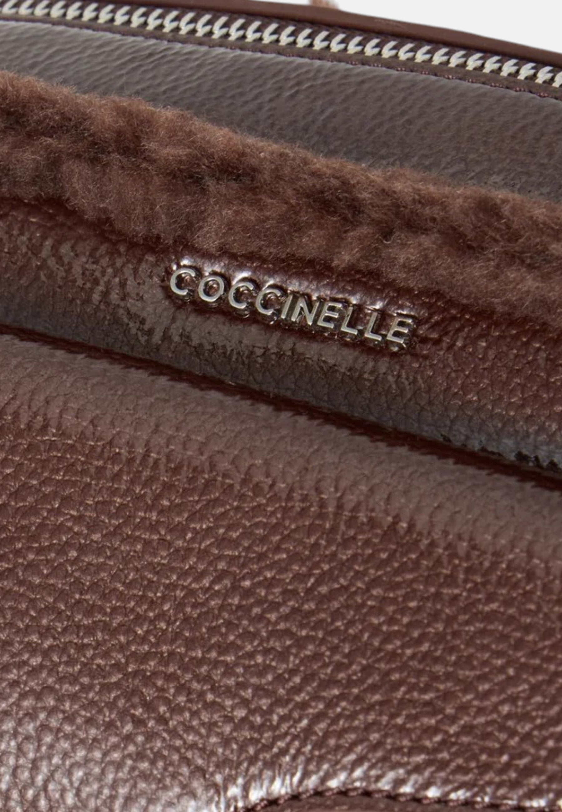 Borsa Donna a Tracolla COCCINELLE in pelle. Berry