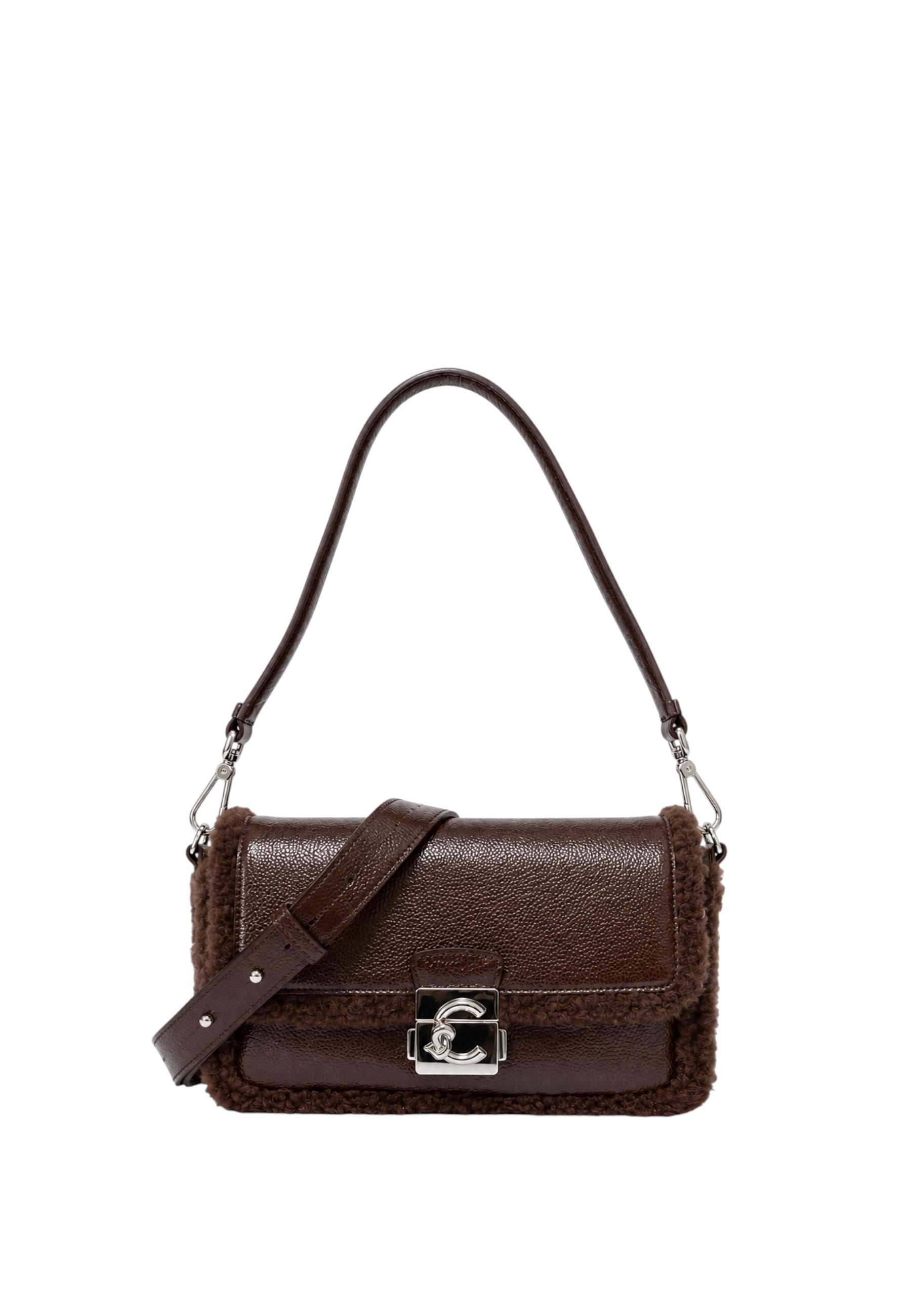 Borsa Donna a Tracolla COCCINELLE in pelle. Berry