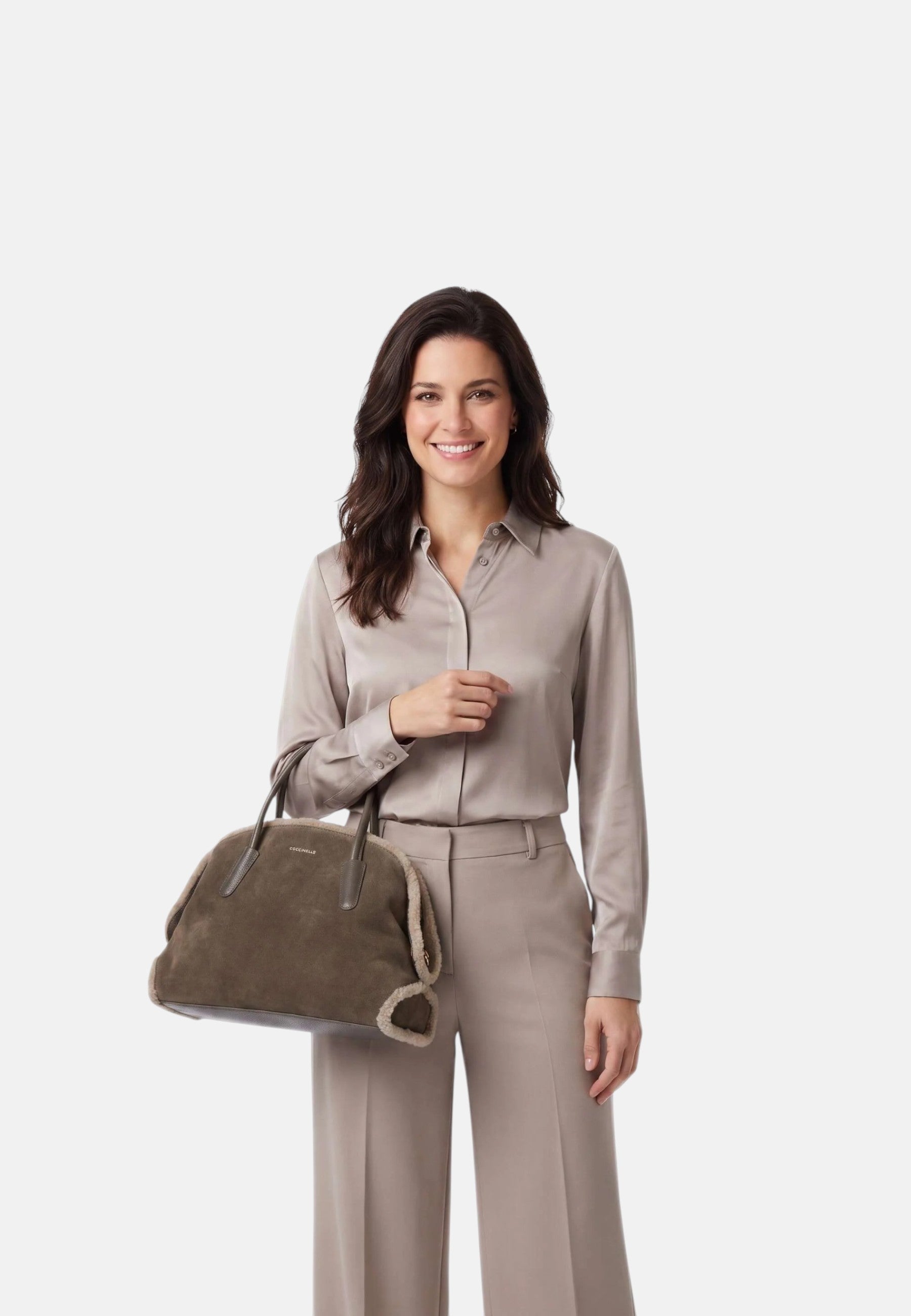 Lidia borsa a spalla piccola Coccinelle Fango/taupe