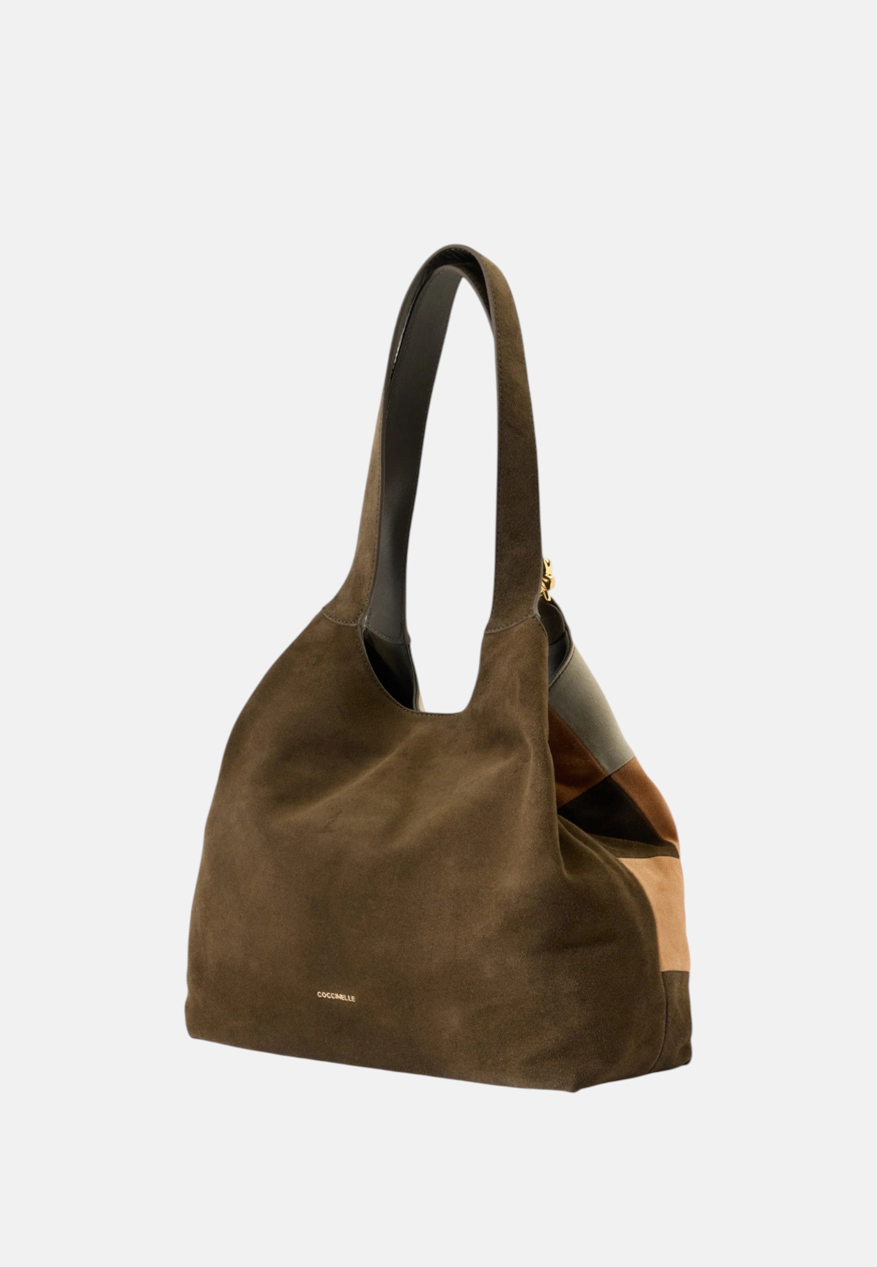 Borsa a spalla da donna in Pelle Coccinelle Multi/fango