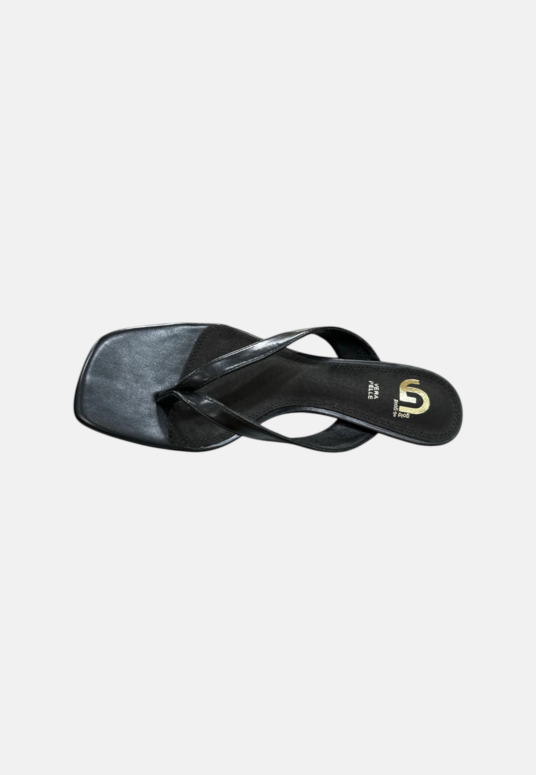 Infradito Con Tacco Donna Gold&Gold Nero