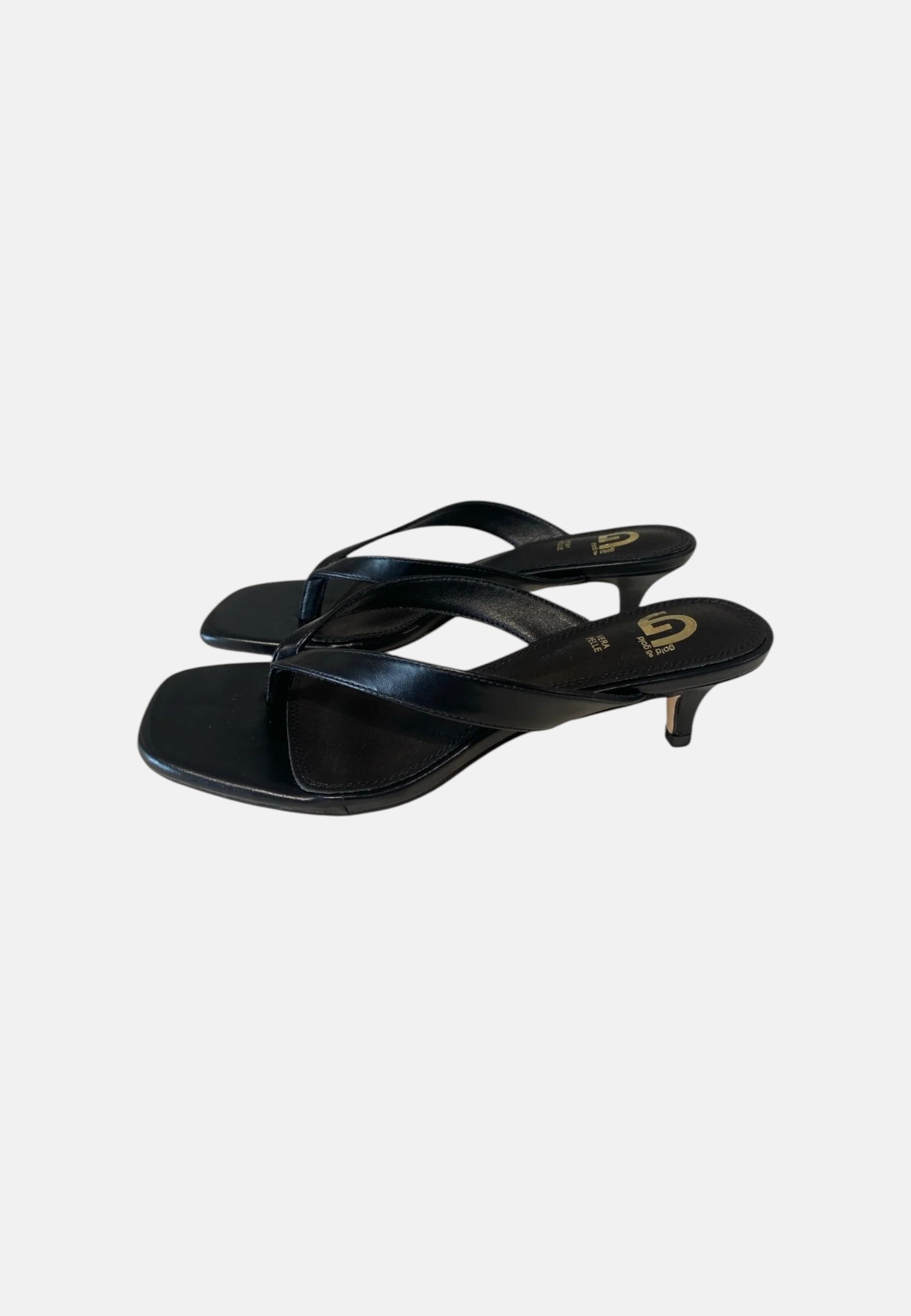 Infradito Con Tacco Donna Gold&Gold Nero