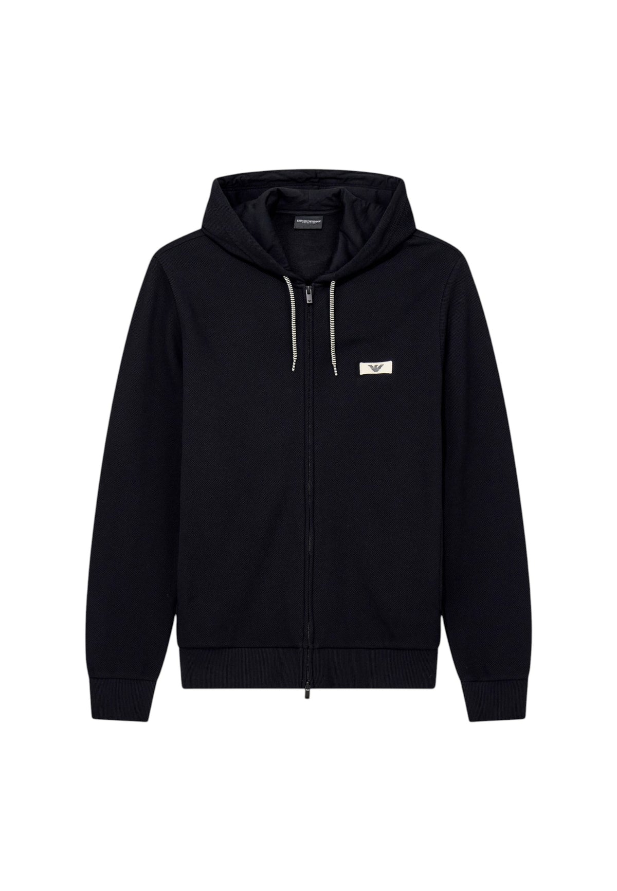 Felpa da uomo in Cotone Emporio Armani Black