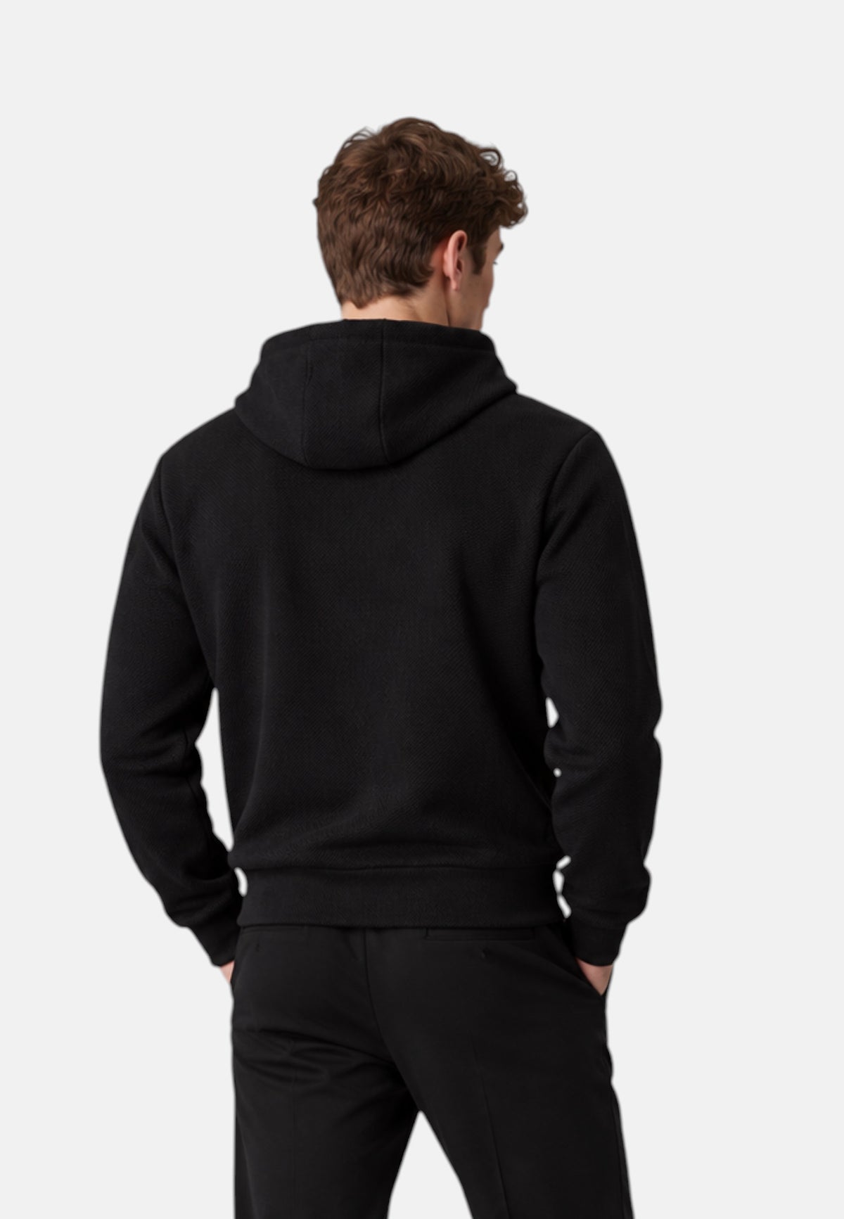 Felpa da uomo in Cotone Emporio Armani Black