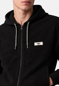 Felpa da uomo in Cotone Emporio Armani Black