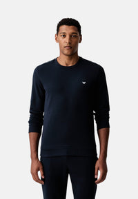Emporio Armani Tuta sportiva con stampa Armani Blue