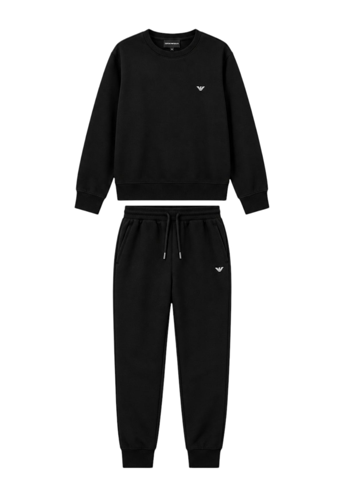 Emporio Armani Tuta sportiva con stampa Black