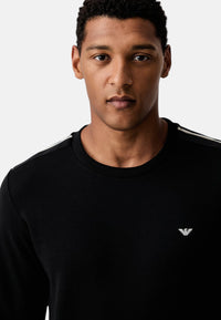Emporio Armani Tuta sportiva con stampa Black